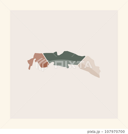 Seram map modern illustration design 107970700