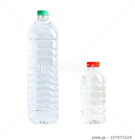 Plastic water bottle isolated on white background with clipping path, mineral, healthy concept. 107971024