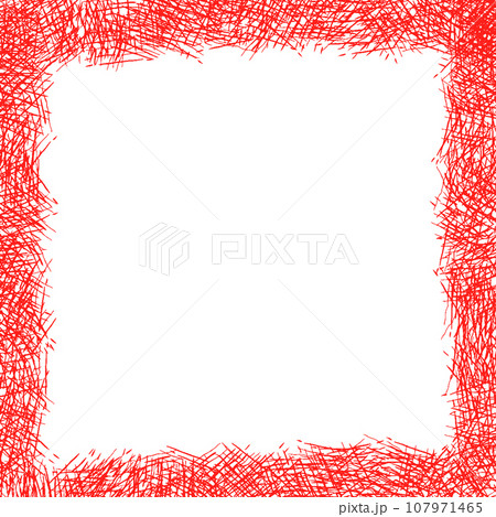 赤いラフな線で作った手描きのフレーム - 怒り・嫉妬・ネガティブな感情のイメージ素材 赤いラフな線で作った手描きのフレーム - 怒り・嫉妬・ネガティブな感情のイメージ素材 107971465