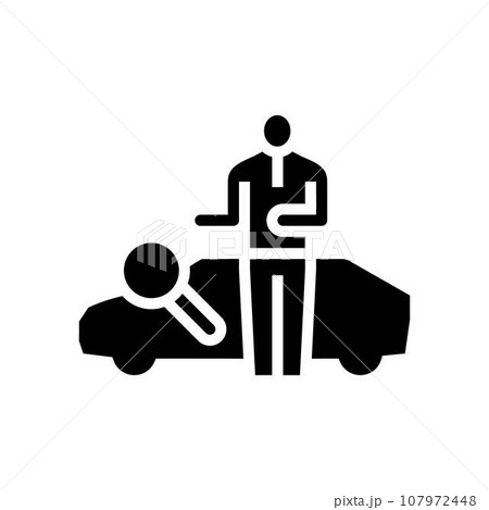 car inspection mechanic glyph icon vector illustration car inspection mechanic glyph icon vector illustration 107972448