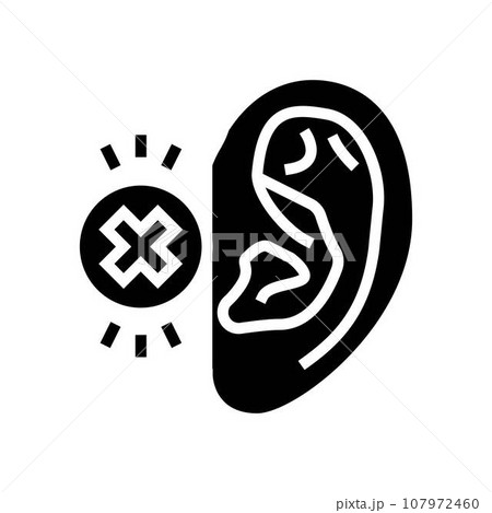 hearing loss audiologist doctor glyph icon vector illustration 107972460