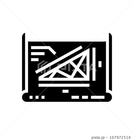 structural drafting architectural drafter glyph...のイラスト素材 [107972518 ...