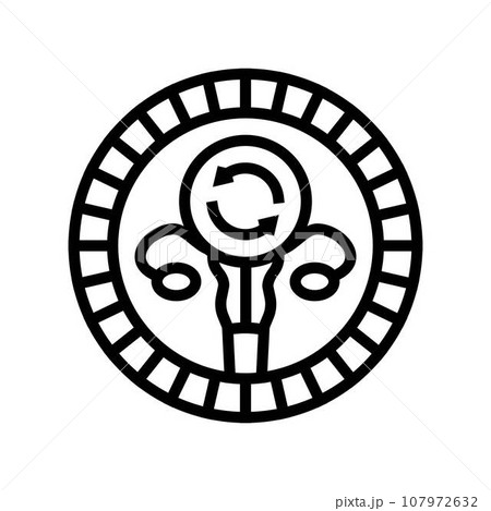 changes in menstrual cycle disease symptom line icon vector illustration 107972632