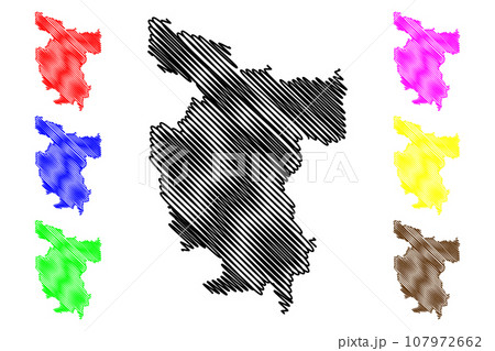 Department of San Martin map vector 107972662