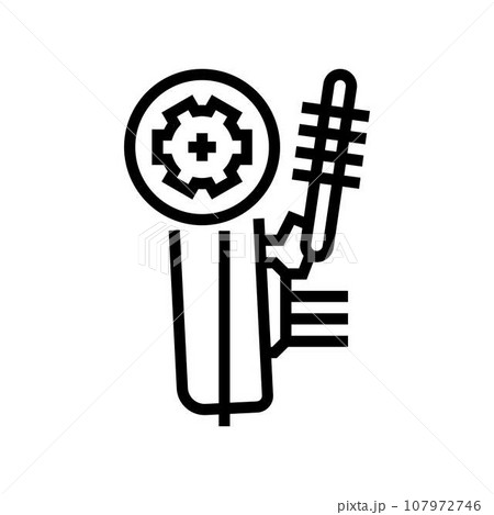 wheel alignment car mechanic line icon vector illustration wheel alignment car mechanic line icon vector illustration 107972746