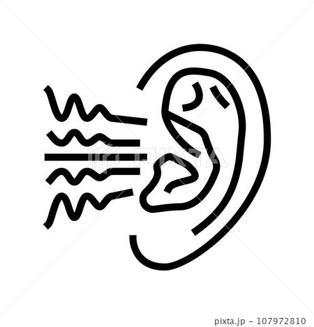 noise reduction audiologist doctor line icon vector illustration noise reduction audiologist doctor line icon vector illustration 107972810