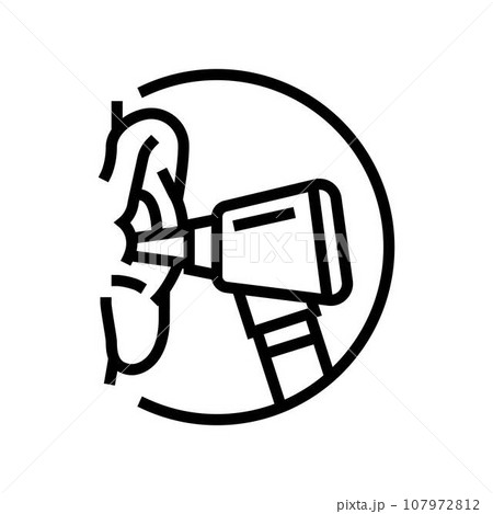 ear examination audiologist doctor line icon vector illustration ear examination audiologist doctor line icon vector illustration 107972812