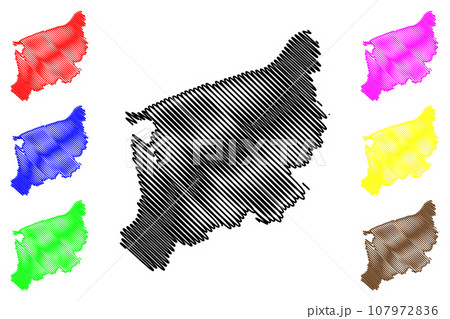 West Pomeranian Voivodeship map vector West Pomeranian Voivodeship map vector 107972836