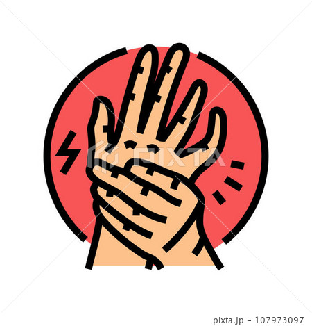 numbness tingling disease symptom color icon vector illustration 107973097