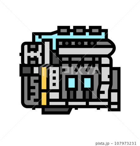 car engine car mechanic color icon vector illustration 107973231