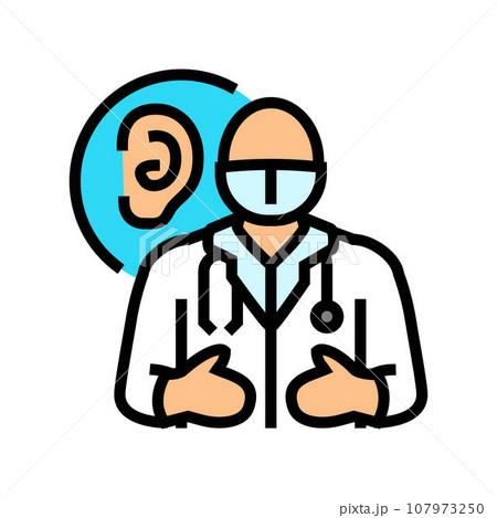 audiologist doctor color icon vector illustration audiologist doctor color icon vector illustration 107973250