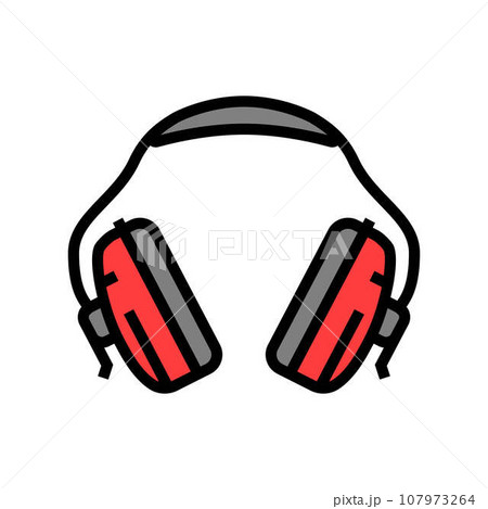 ear protection audiologist doctor color icon vector illustration 107973264