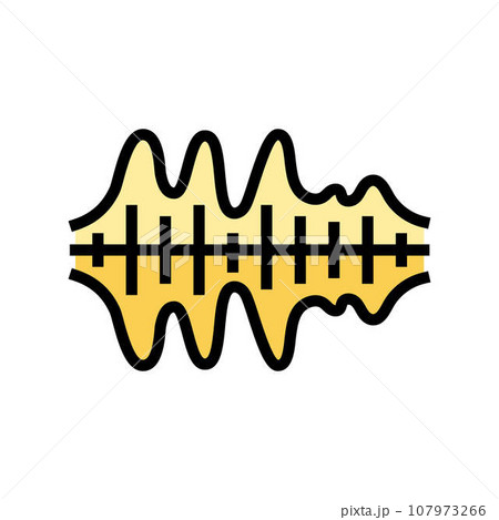 sound waves audiologist doctor color icon vector illustration 107973266