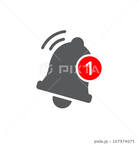 Notification bell icon in flat style. Incoming inbox message vector illustration on isolated background. Ringing bell sign business concept. Notification bell icon in flat style. Incoming inbox message vector illustration on isolated background. Ringing bell sign business concept. 107974075