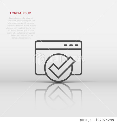 To do list icon in flat style. Document checklist vector illustration on white isolated background. Notepad check mark business concept. To do list icon in flat style. Document checklist vector illustration on white isolated background. Notepad check mark business concept. 107974299