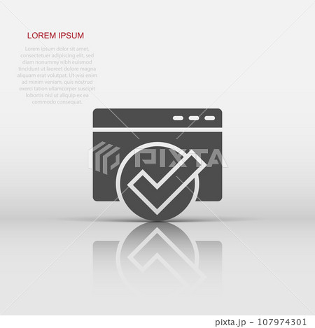 To do list icon in flat style. Document checklist vector illustration on white isolated background. Notepad check mark business concept. 107974301