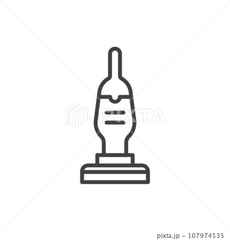 Vacuum cleaner icon in flat style. Equipment for house cleaning vector illustration on isolated background. Clean machine sign business concept. 107974535