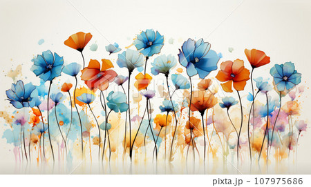 Colorful flower on background Colorful flower on background 107975686