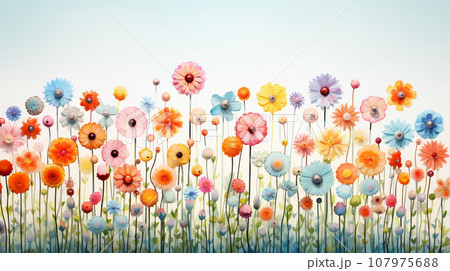 Colorful flower on background Colorful flower on background 107975688