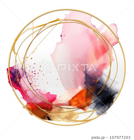 Artistic frame for design advertising placement and buzzy logo background 107977203