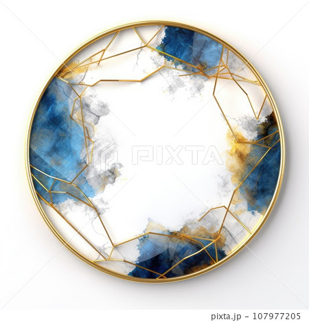 Artistic frame for design advertising placement and buzzy logo background 107977205