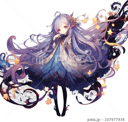 魔法 少女 背景透過 人物 ゲーム イラスト 素材 魔法 少女 背景透過 人物 ゲーム イラスト 素材 107977936