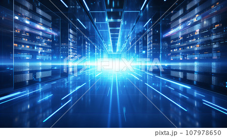 デジタル・AI・ネットワークイメージ　背景素材 107978650