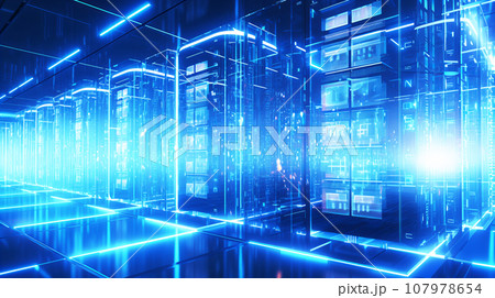 デジタル・AI・ネットワークイメージ 背景素材 デジタル・AI・ネットワークイメージ 背景素材 107978654