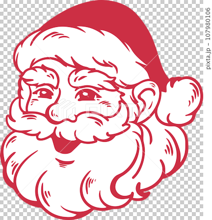 Santa Claus treatment icon decoration person male face Christmas December senior illustration material Santa Claus treatment icon decoration person male face Christmas December senior illustration material 107980106