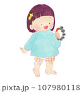 鈴を演奏する女の子のイラスト 107980118