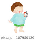 鈴を演奏する男の子のイラスト 107980120