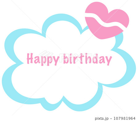 Happy birthday text  107981964