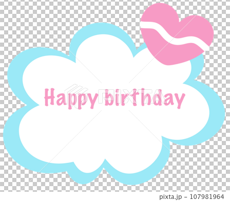 Happy birthday text Happy birthday text 107981964