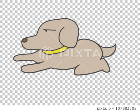 暇で仕方がない犬のイラスト 暇で仕方がない犬のイラスト 107982508