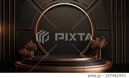 3d luxury podium for your product. Generative AI 107982953