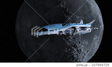 宇宙船と月 107984720