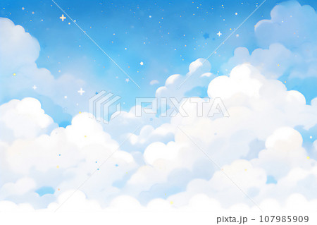 雲のある空の背景 Generative ai 107985909