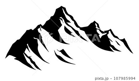Mountain silhouettes, logo set mountain vector, mountain elements 107985994