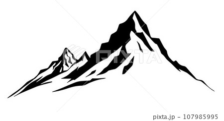 Mountain silhouettes, logo set mountain vector, mountain elements 107985995