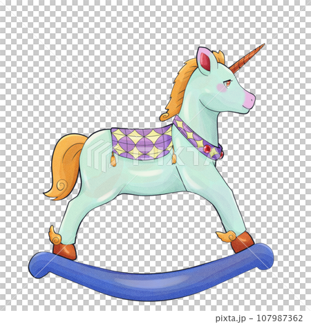 cute one-horned horse cute one-horned horse 107987362