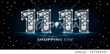11.11 shopping day best offer vector 11.11 shopping day best offer vector 107988305