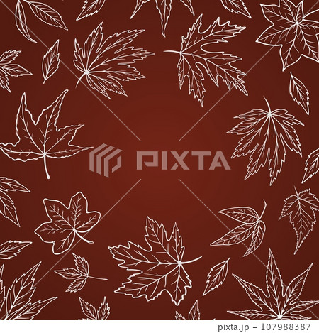 Maple leaves in a circle vector eps10 107988387