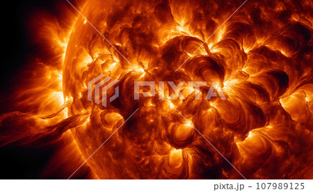 太陽のフレア　AI生成画像 107989125