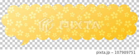 Speech bubble illustration 11 [Gradient cherry blossom pattern (yellow)] 107989751
