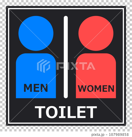 顯示男洗手間和女化妝間資訊的招牌插圖 顯示男洗手間和女化妝間資訊的招牌插圖 107989858
