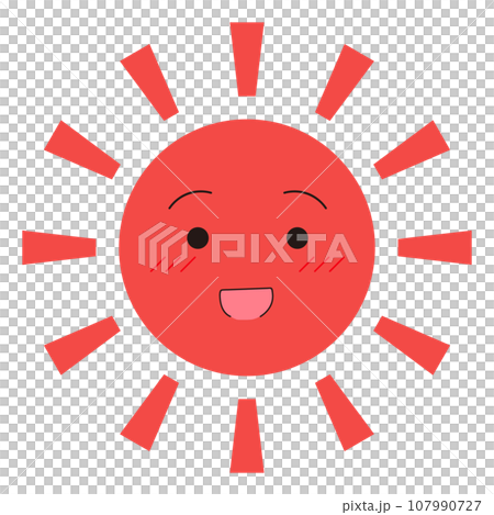 笑っている太陽のイラスト素材のイラスト素材 [107990727] - PIXTA