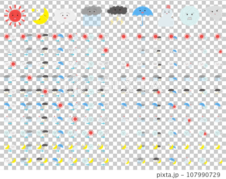 天氣預報圖標集 天氣預報圖標集 107990729