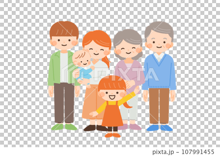 Illustration material of family gathering Illustration material of family gathering 107991455