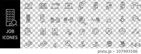 Work related icon set Work related icon set 107993586