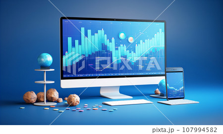 データ分析イメージ 背景素材 データ分析イメージ 背景素材 107994582